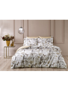 Постельное белье Linoella сатин, жатый шелк Семейное / Tivolyo Home