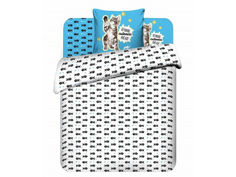 Постельное белье 9674 (17) Ловись рыбка поплин 1,5 сп / Василиса