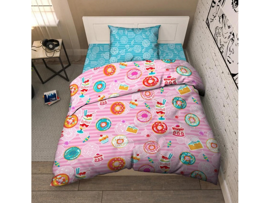 Постельное белье 9278 (17) Сладкоежка бязь 1,5 сп / Василиса