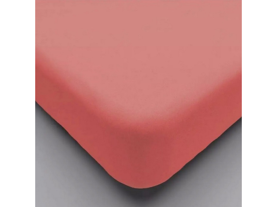 Простыня на резинке 10-7 Кораловый трикотажная 90*200 / Tia Простыня на резинке 10-7 Кораловый трикотажная 90*200 / Tia