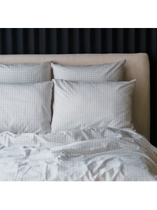 Пододеяльник 143YD-42 Белый клетка уваренный хлопок 172*215 / Tia