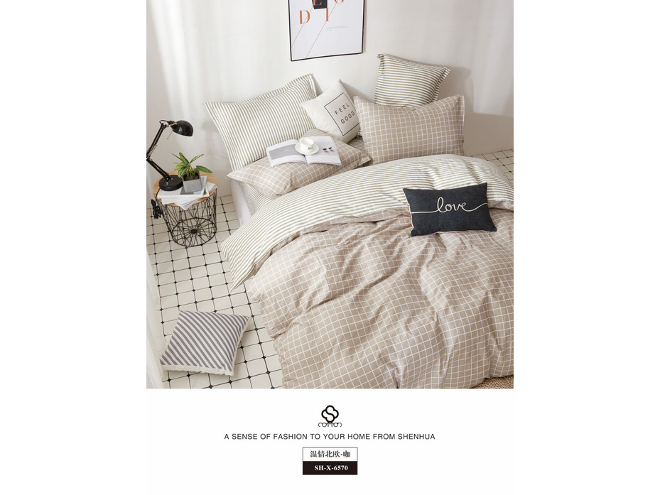 Постельное белье 2222 Геометрия сатин Евро сп / Tia