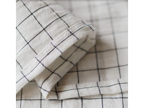 Простыня 143YD-42 Белый клетка уваренный хлопок 180*260 / Tia