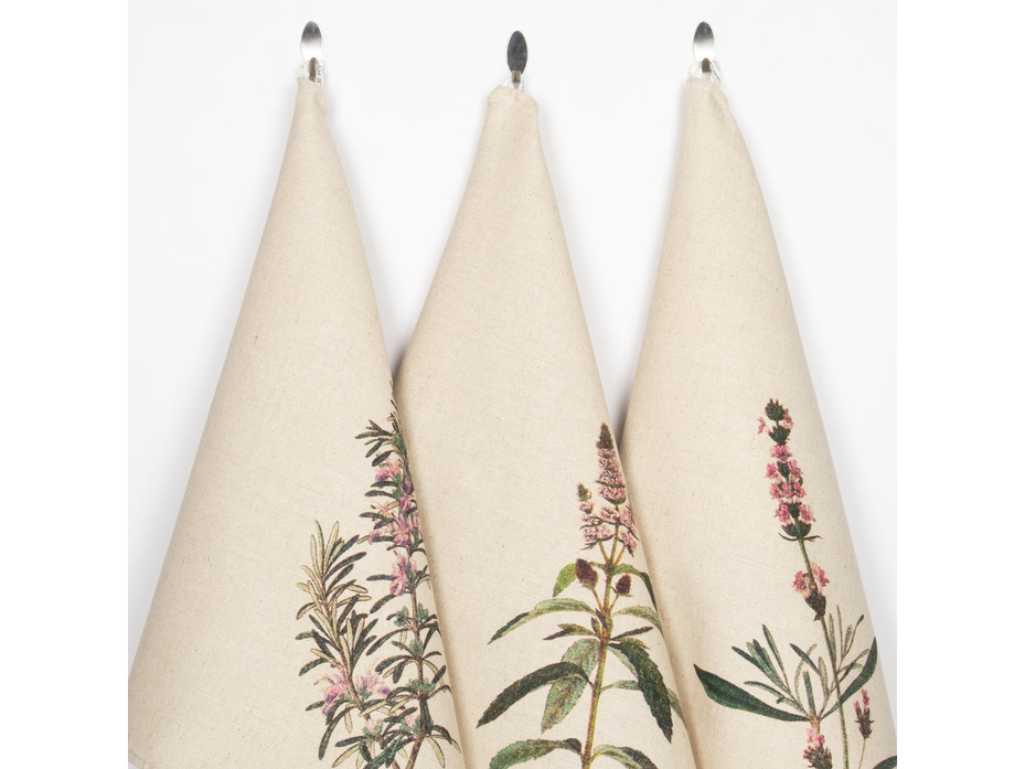 Набор полотенец 22С145-ШР Прованские травы-3 льняное (45*60, 3 шт) / Белорусский лен