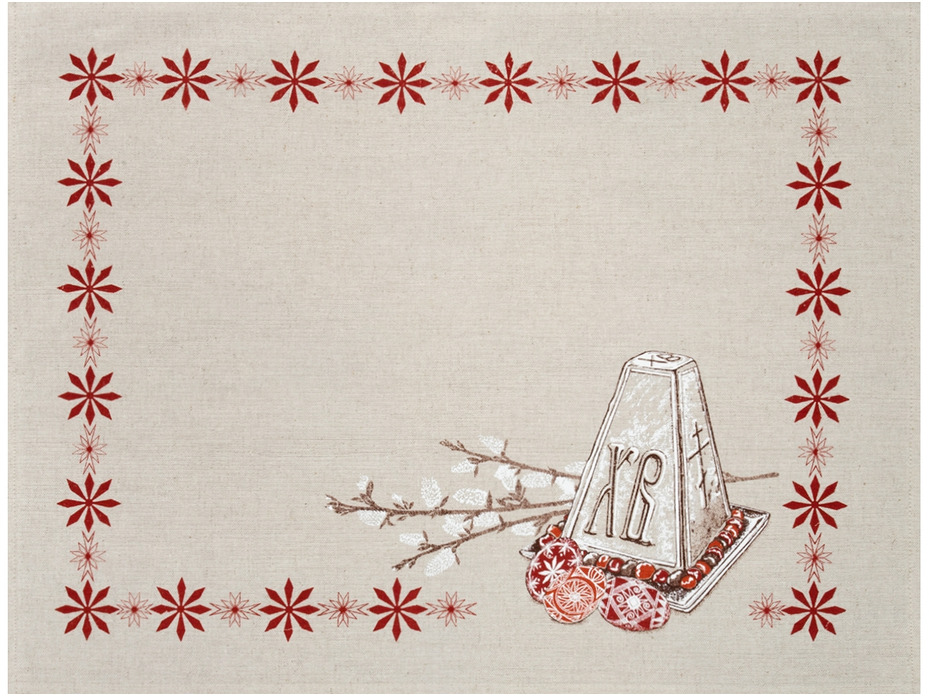 Набор полотенец 22С145-ШР Традиционное 3 Пасха хлопковые (45*60, 3 шт) / Белорусский лен