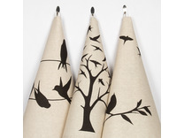 Набор полотенец 24С27-ШР Ласточки-касатки 3 льняные (45*60, 3 шт) / Белорусский лен