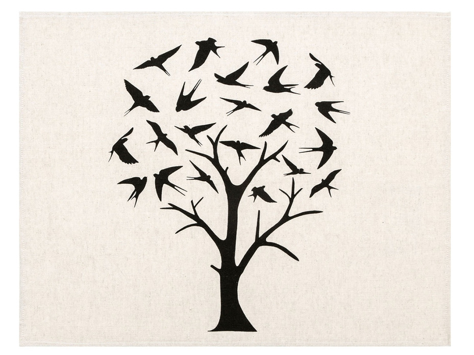 Набор полотенец 24С27-ШР Ласточки-касатки 3 льняные (45*60, 3 шт) / Белорусский лен