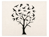 Набор полотенец 24С27-ШР Ласточки-касатки 3 льняные (45*60, 3 шт) / Белорусский лен