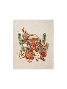 Полотенце 24С111-ШР Аромат Рождества 2 льняное 45*60 / Белорусский лен