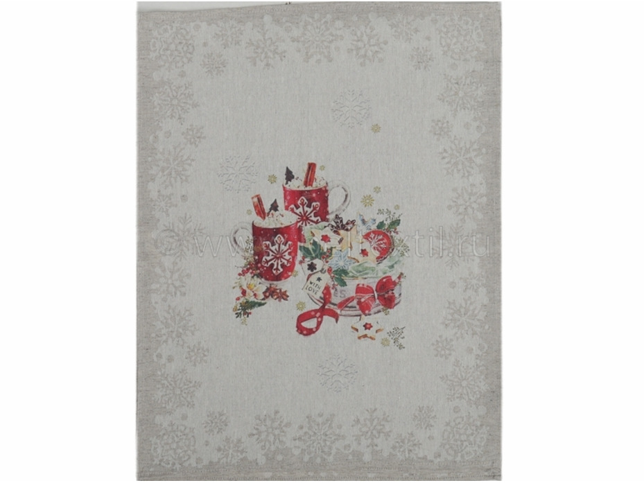 Полотенце 20С130-ШР Новогодний натюрморт 3 хлопковое 45*60 / Белорусский лен