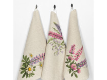 Набор полотенец 24С112-ШР Летний день 3 льняные (45*60, 3 шт) / Белорусский лен