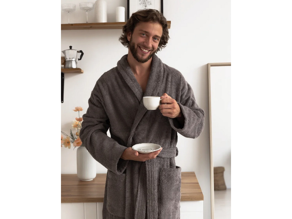 Халат унисекс Цветной шалька махровый / АлАс