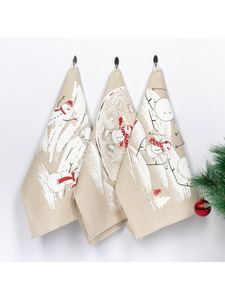 Набор полотенец 20С189-ШР Забавы-3 льняные (45*60, 3 шт) / Белорусский лен