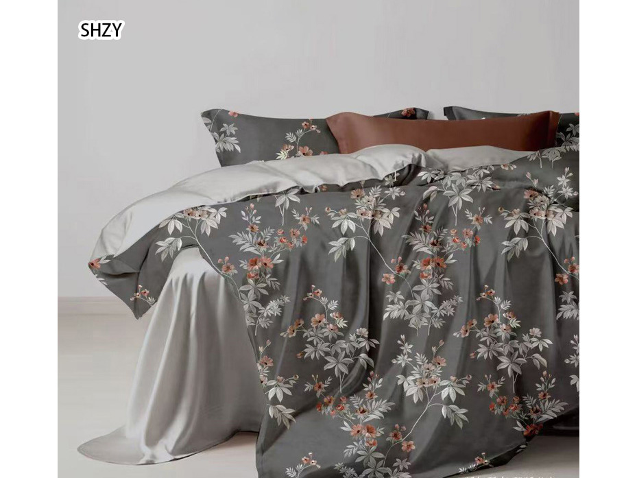 Постельное белье 2630 Цветы сатин 1,5 сп / Спать Пора