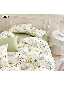 Постельное белье 2627 Цветы сатин 1,5 сп / Спать Пора