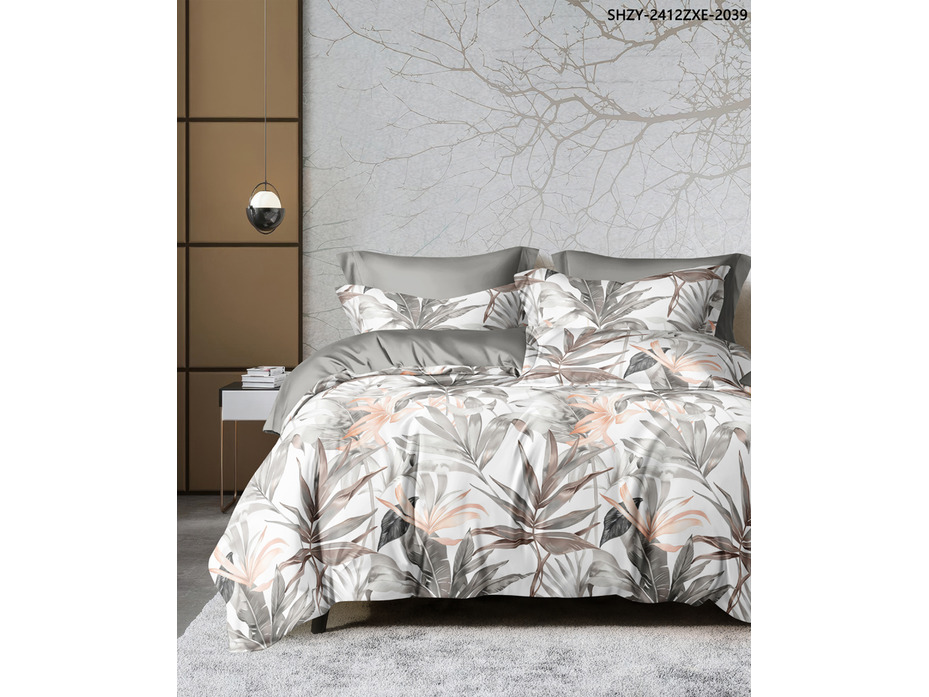 Постельное белье 2622 Цветы сатин 1,5 сп / Спать Пора