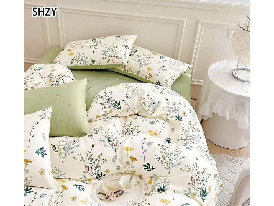 Постельное белье 2627 Цветы сатин 2 сп / Спать Пора