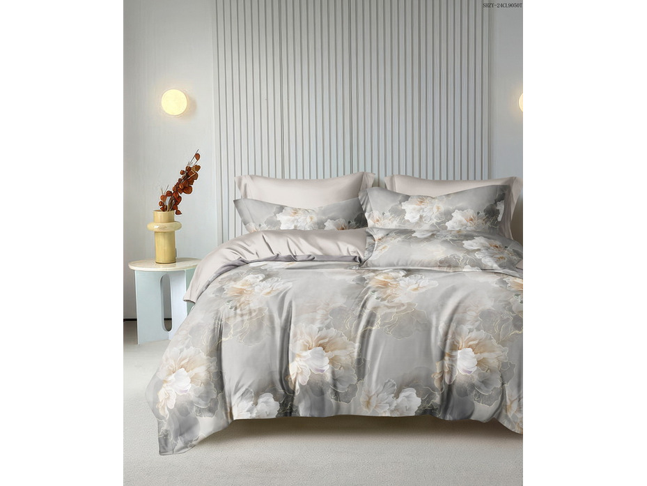 Постельное белье 2557 Цветы сатин 2 сп / Спать Пора