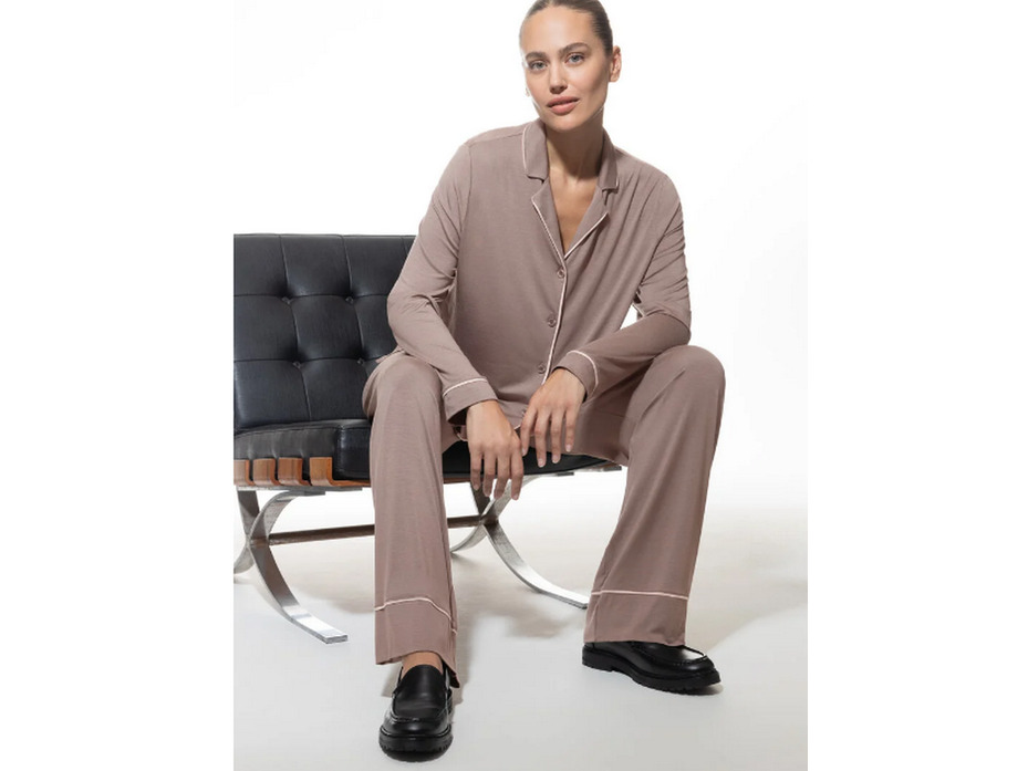 Пижама женская, рубашка и брюки 1240057 Pure chic Milkn coffe / Mey
