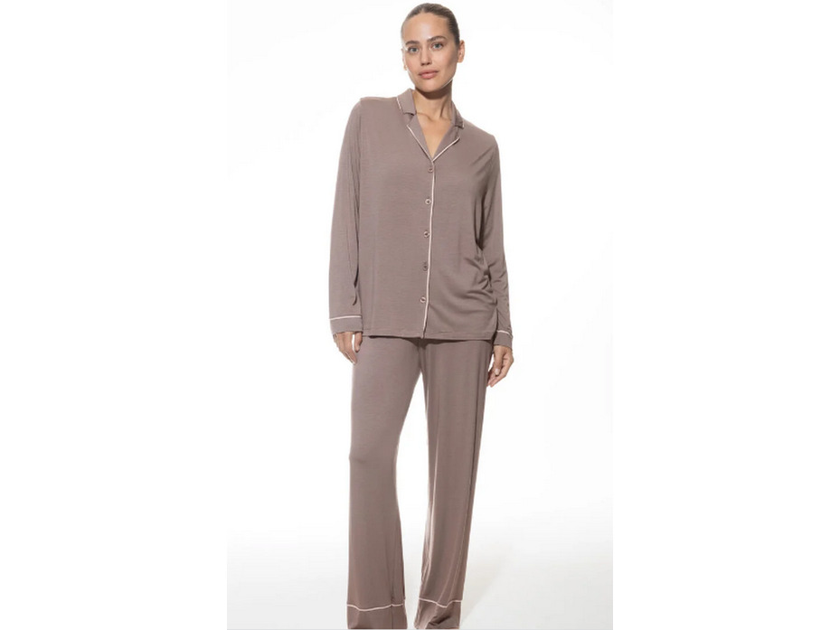 Пижама женская, рубашка и брюки 1240057 Pure chic Milkn coffe / Mey
