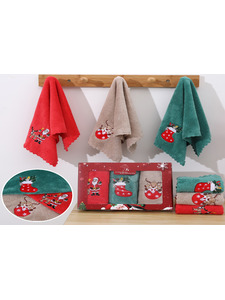 Набор полотенец 7502273 Новый год микрофибра (25*50, 2 шт) / 7-я