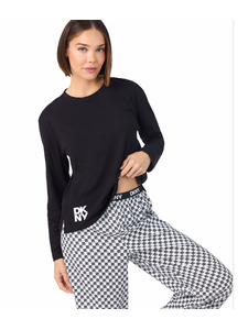 Пижама женская, лонгслив и брюки YI80064 (004) Channel The Flannel / DKNY