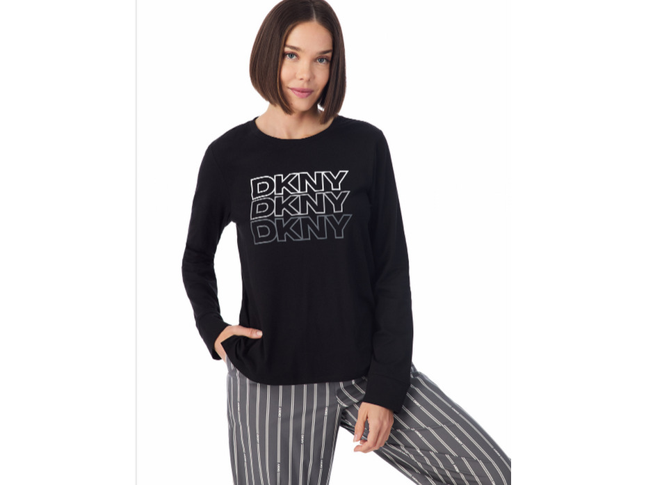 Пижама женская, лонгслив и брюки YI80060 (061) Whtn YouRe On The (Lo)Go / DKNY
