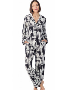 Пижама женская, рубашка и брюки YI80062 (002) Embrace The City / DKNY