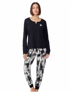 Пижама женская, лонгслив и брюки YI90062 (002) Embrace The City / DKNY