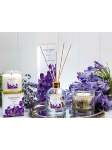 Сирень и Лаванда 70187, Свеча в стеклянном стакане / StoneGlow