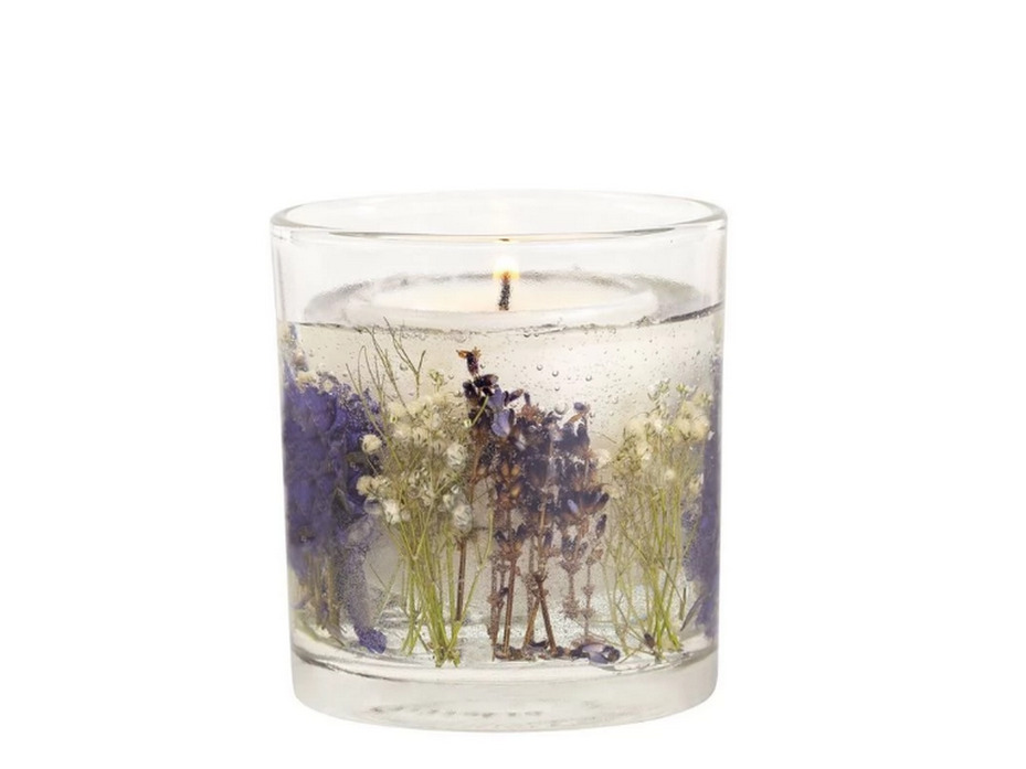 Сирень и Лаванда 70187, Свеча в стеклянном стакане / StoneGlow