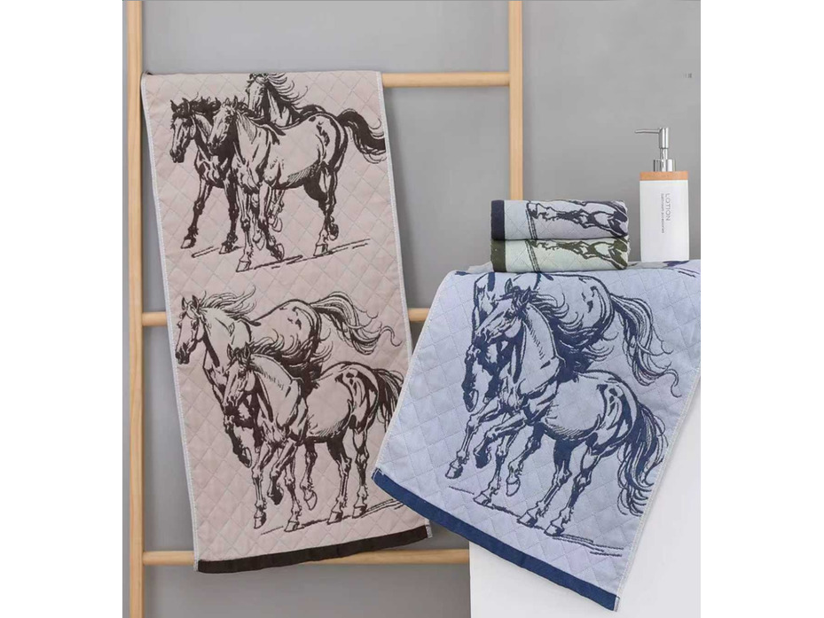 Полотенце 2206662 Символ года Лошадь хлопковое 70*140 / 7-я