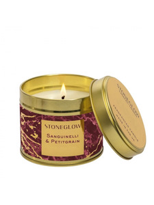 Сладость и горчинка красного апельсина / Свеча в жестяной банке 135 гр / StoneGlow