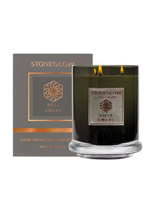 Амбровая роза 70420, Свеча в стеклянном стакане / StoneGlow