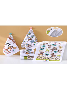 Полотенце 1502370 Медвежала велюрово-махровое 25*50 / 7-я