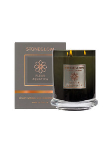 Водяной цветок 70423, Свеча в стеклянном стакане / StoneGlow