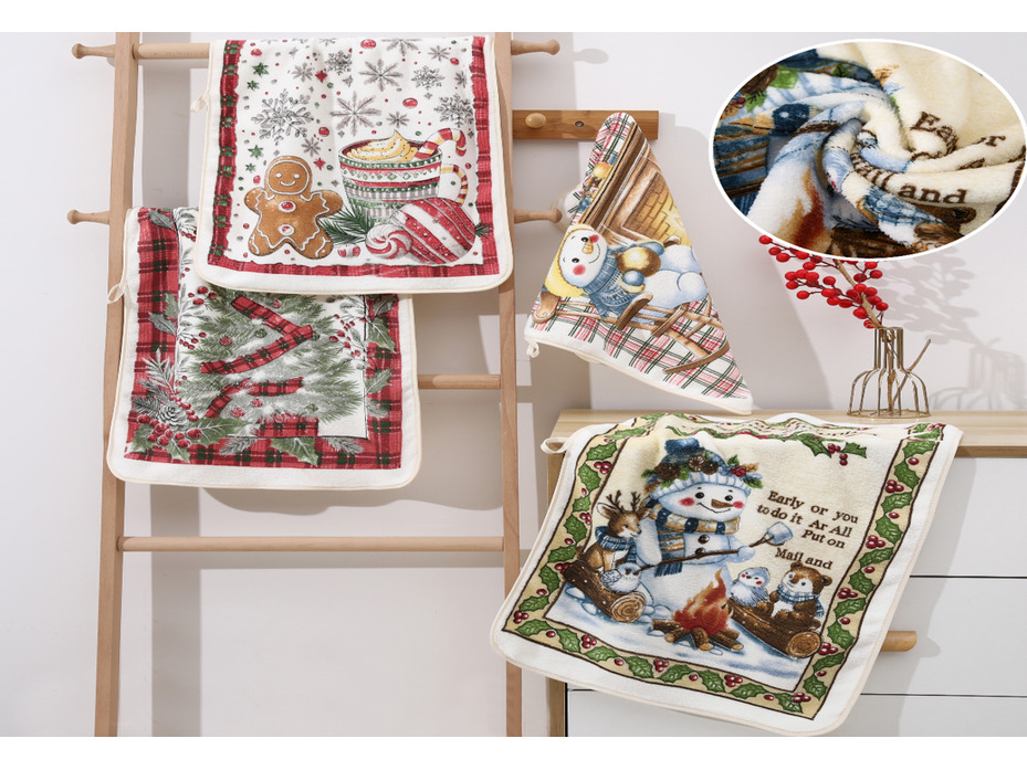 Полотенце 2811257 Теплый праздник микрофибра 40*60 / 7-я Полотенце 2811257 Теплый праздник микрофибра 40*60 / 7-я