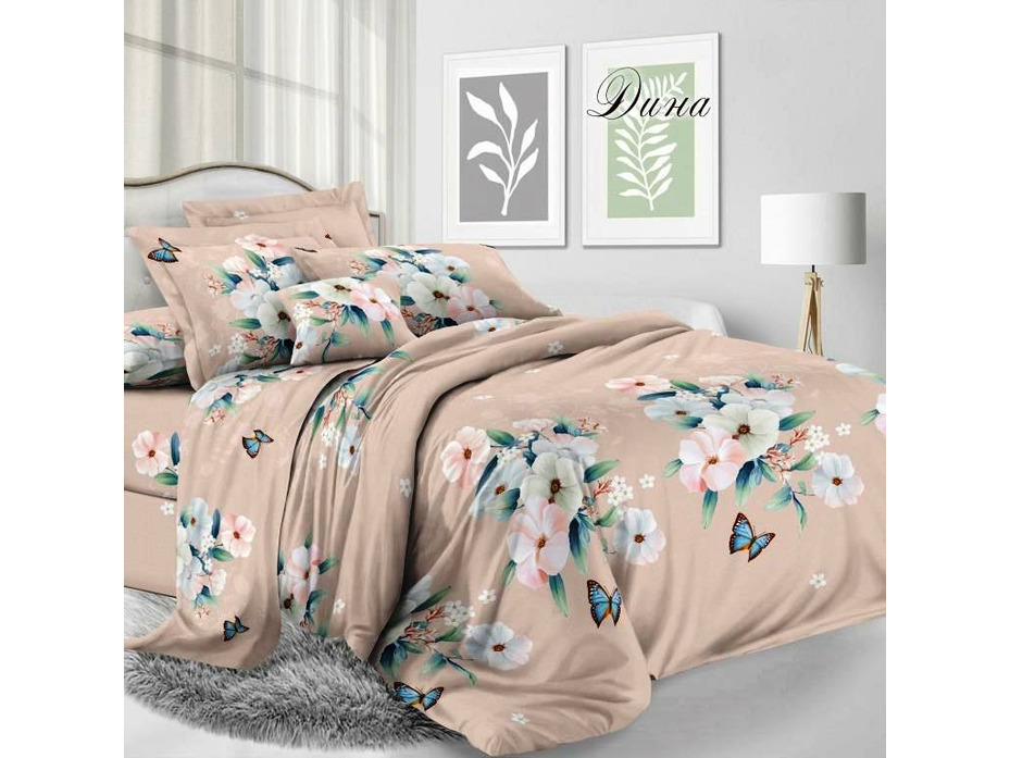 Постельное белье Цветы Дина бязь 2 сп / Спать Пора