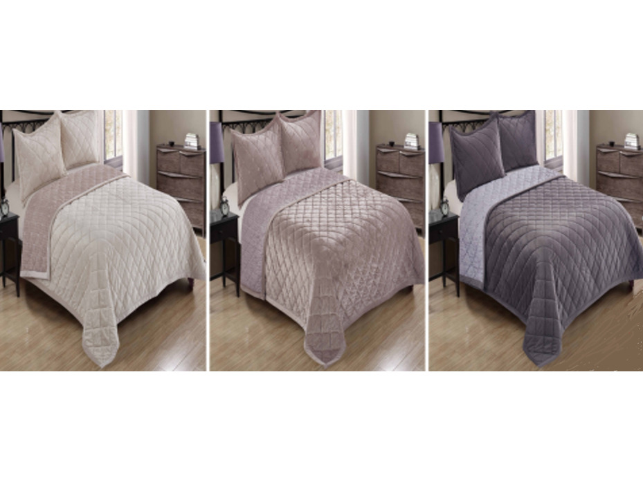 Покрывало 8083501 Ромбы велюровое стеганое 150*210 / 7-я