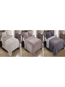 Покрывало 8083501 Ромбы велюровое стеганое 150*210 / 7-я