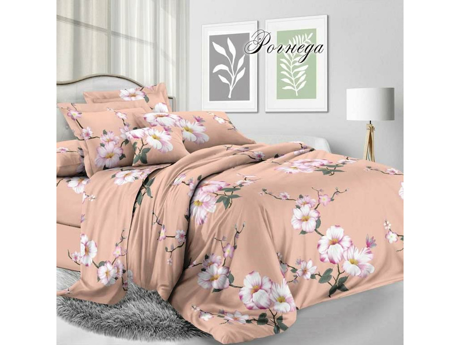 Постельное белье Цветы Рогнеда бязь 2 сп / Спать Пора