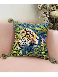 Наволочка декоративная Jungle Leopard хлопковая 45*45 / Arya