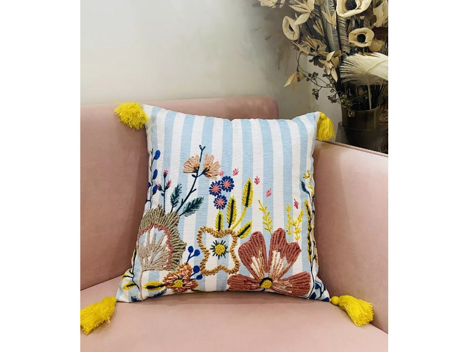 Наволочка декоративная Bright Flowers хлопковая 45*45 / Arya