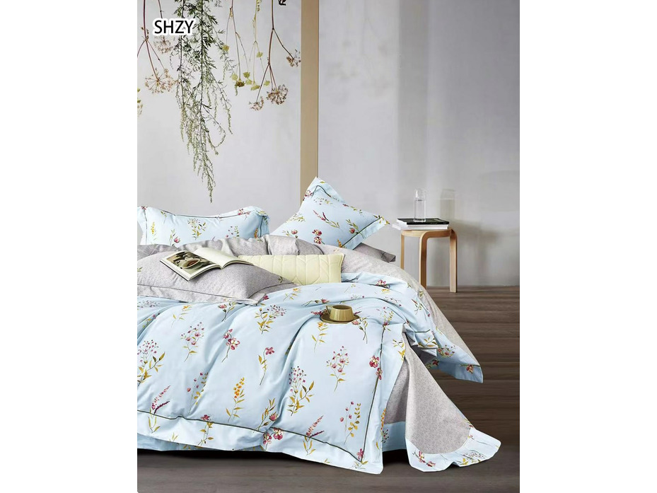 остельное белье 6883 Цветы поплин 1,5 сп / Спать Пора