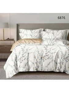 Постельное белье 6876 Цветы поплин 1,5 сп / Спать Пора