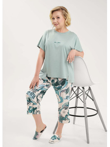 Пижама женская, футболка и капри LP-1196/1 / Clever