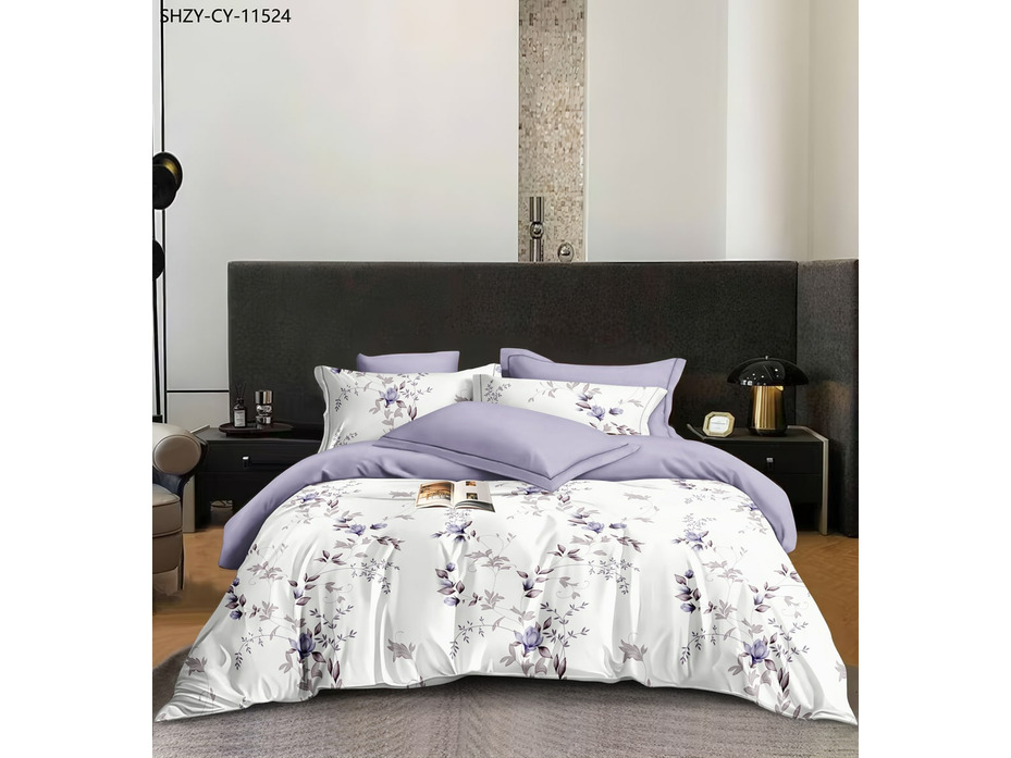 Постельное белье 6863 Цветы поплин 1,5 сп / Спать Пора