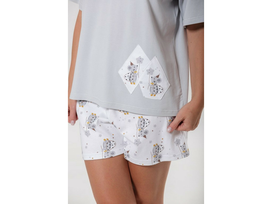 Пижама женская, футболка и шорты 23-201/1 Мышка / Mara