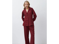 Пижама женская, рубашка и брюки Cadance burgundy / Aruelle