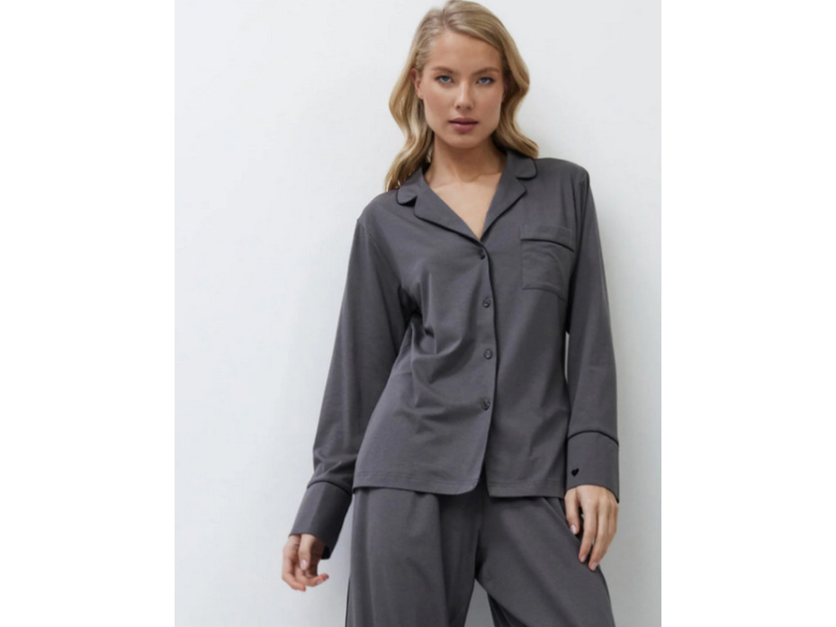 Пижама женская, рубашка и брюки Cadance grey / Aruelle Пижама женская, рубашка и брюки Cadance grey / Aruelle